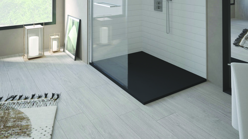 Receveur de Douche résine de synthèse Nola noir 90x120